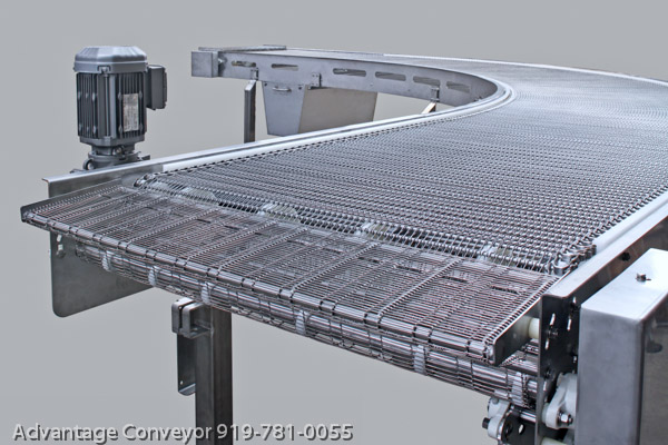 90 Degree Wire Belt Conveyor